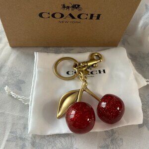 Coach Cherry Gold Keychain